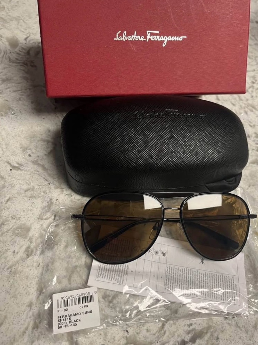 Salvatore Ferragamo Black Frame Sunglasses